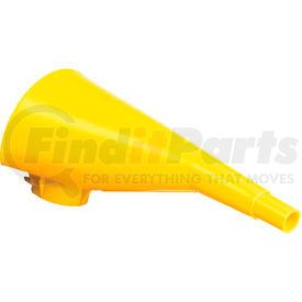 F15FUN by JUSTRITE - Eagle 10" Polyethylene Funnel for Metal Type I Cans - Yellow, F15FUN