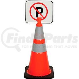 03-550NP by CORTINA SAFETY PRODUCTS - Cone Sign - No Parking, 13" x 11", Black on Orange, 1 Each