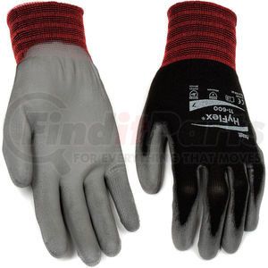 205652 by ANSELL - HyFlex&#174; Lite Polyurehtane Coated Gloves, Ansell 11-600, Size 8, Black/Gray, 1 Pair