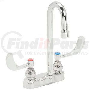 B-0892 by T&S BRASS - T&S&#174; B-0892 Deck Mount Medical Lavatory Faucet, Swivel/Rigid Gooseneck, 2.2 GPM, 4" Handles