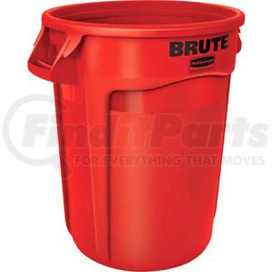 FG264360RED by RUBBERMAID - Rubbermaid Brute&#174; 2643-60 Trash Container w/Venting Channels, 44 Gallon - Red