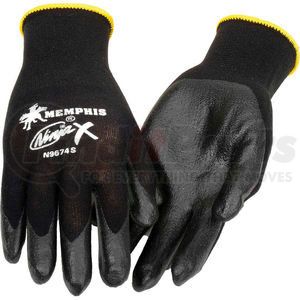 N9674L by MCR SAFETY - Ninja X Bi-Polymer Coated Palm Gloves, Memphis Glove N9674L, 1-Pair