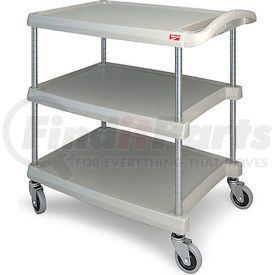 MY2030-34G by METRO - Metro myCart&#153; Utility Cart With Chrome Posts, 3 Shelf, 34-3/8"Lx23-7/16"W, Gray