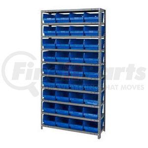 652790BL by GLOBAL INDUSTRIAL - Global Industrial&#153; Steel Shelving With 36 4"H Plastic Shelf Bins Blue, 36x12x72-13 Shelves