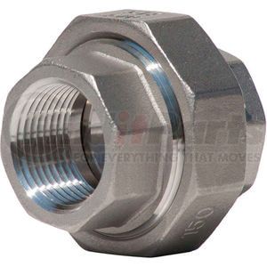 K487-08 by MERIT BRASS - 1/2 In. 304 Stainless Steel Union - FNPT - Class 150 - 300 PSI - Import