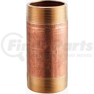 2132-600 by MERIT BRASS - 2 In. X 6 In. Lead Free Seamless Red Brass Pipe Nipple - 140 PSI - Sch. 40 - Import