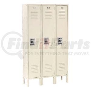 968257TN by GLOBAL INDUSTRIAL - Global Industrial™ Infinity® Single Tier 3 Door Locker, 12"Wx12"Dx72"H, Tan, Assembled