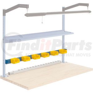 606941 by GLOBAL INDUSTRIAL - Bin Rail For Workbench, 48" Wide, Blue