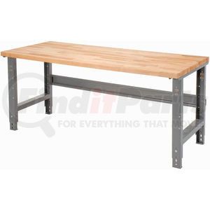 183166 by GLOBAL INDUSTRIAL - Global Industrial&#153; Adjustable Height C-Channel Leg Workbench W/ Maple Sq. Edge, 60"L x 30"W