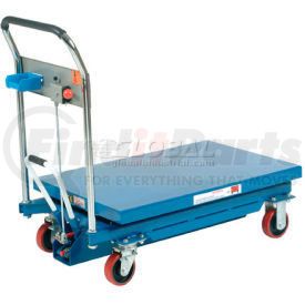 954852 by GLOBAL INDUSTRIAL - Global Industrial&#153; Mobile Scissor Lift Table with Hook-on Bin - 1100 Lb. Cap. 35 x 23 Platform