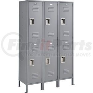 493664GY by GLOBAL INDUSTRIAL - Infinity® Locker Double Tier 15x18x36 6 Door Assembled Gray