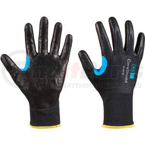 25-0913B/9L by NORTH SAFETY - CoreShield&#174; 25-0913B/9L Cut Resistant Gloves, Smooth Nitrile Coating, A5/E, Size 9