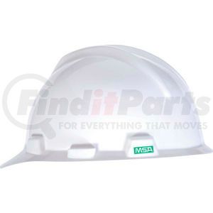 10057441 by MSA - MSA V-Gard&#174; Hard Hats, Front Brim, 1-Touch Suspension, White, 10057441