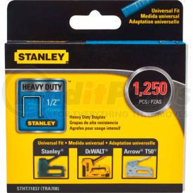 STHT71837 by STANLEY - Stanley&#174; STHT71837  Heavy-Duty Narrow Crown Staples 1/2" -1,250 Pack