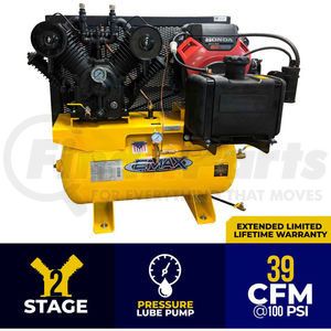 EGES1860ST by EMAX COMPRESSOR - EMAX EGES1860ST, 18HP, Stationary Gas Compressor, 60 Gallon, 175 PSI, 39CFM, Honda, Electric/Recoil