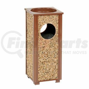 238242BN by GLOBAL INDUSTRIAL - Global Industrial™ Stone Panel Trash Sand Urn, Brown 2-1/2 Gallon, 10-1/4" Square X 24"H
