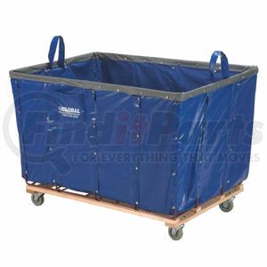 241986BL by GLOBAL INDUSTRIAL - Global Industrial&#153; Basket Bulk Truck, Vinyl, 24 Bushel Capacity, Blue