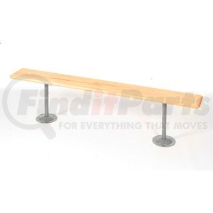 Global Industrial 493700 Workbench Global Industrial Locker Bench Hardwood Top w/Steel Tube Pedestals, Bolt Down, 36 x