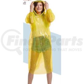 GSS-9010 by GSS SAFETY - Disposable Rain Poncho, 80" L, One Size, Yellow