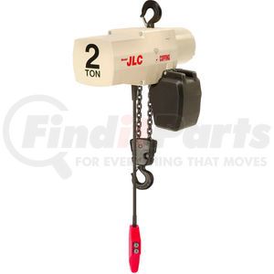 08249W by COLUMBUS MCKINNON - Coffing&#174; JLC 2 Ton, Electric Chain Hoist, 20' Lift, 8 FPM, 115/230V