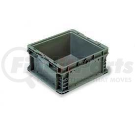 NXO1215-7-GY by LEWIS-BINS.COM - ORBIS Stakpak NXO1215-7 Modular Straight Wall Container, 12"L x 15"W x 7-1/2"H, Gray