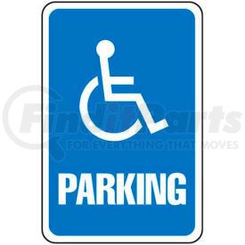 649151 by GLOBAL INDUSTRIAL - Global Industrial&#8482; Aluminum Sign - Parking Sign - Handicap Symbol, .063" Thick, 649151