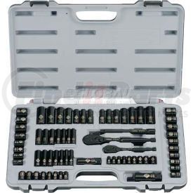 92-824 by STANLEY - Stanley 92-824 69 PC. SAE/Metric Laser Etched Black Chrome Socket Set