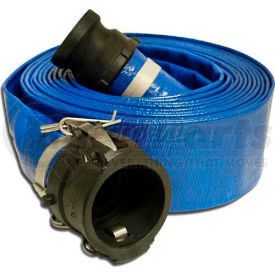 98138049 by APACHE - Apache 98138049 2" x 50' PVC Lay Flat Discharge Hose w/ C x E Poly Cam & Groove Fittings