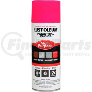 1659830 by RUST-OLEUM - Rust-Oleum Industrial 1600 System Gen Purpose Enamel Aerosol, Fluorescent Pink, 12 oz. - 1659830