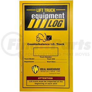 70-1065 by IRONGUARD SAFETY PRODUCTS - Replacement Log Book 70-1065 for Ideal Warehouse Propane Counterbalance Forklift Log