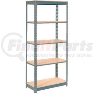 254444 by GLOBAL INDUSTRIAL - Global Industrial&#153; Heavy Duty Shelving Unit With 5 Wood Shelves, 48"W x 24"D x 84"H, Gray