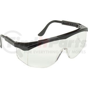 SS010 by MCR SAFETY - MCR Safety SS010 Stratos&#174; Safety Glasses, Black Frame, Clear Uncoated Lens