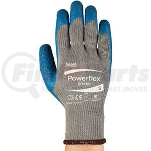 206402 by ANSELL - Powerflex&#174; Latex Coated Gloves, Ansell 80-100-9, 1-Pair