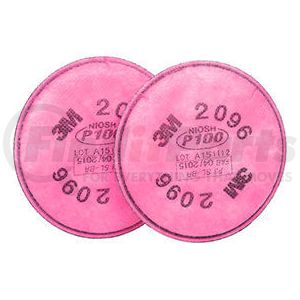 7000002048 by 3M - 3M™ Particulate Filter, P100,w/Acid Gas Relief, 2096, Pkg of 2