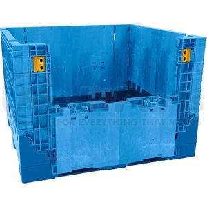 BN4845342023000 by AKRO MILS - Buckhorn BN4845342023000 Folding Bulk Shipping Container - 48"L x 45"W x 34"H, 2500 Lb. Cap. Blue