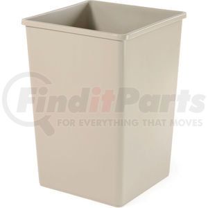 FG395800BEIG by RUBBERMAID - Rubbermaid&#174; Plastic Rigid Trash Can Liner For Rubbermaid&#174; Plaza Receptacle, Beige