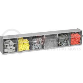 QTB306GY by QUANTUM STORAGE SYSTEMS - Quantum Tip Out Storage Bin QTB306 - 6 Compartments Gray