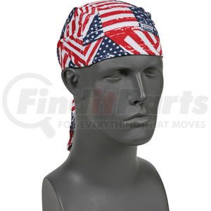 12477 by ERGODYNE - Ergodyne&#174; Chill-Its&#174; 6615 High-Performance Dew Rag, Stars/Stripes, One Size