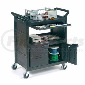 FG345700BLA by RUBBERMAID - Rubbermaid Plastic Instrument Cart 200 Lb. Capacity