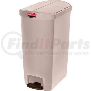1883551 by RUBBERMAID - Rubbermaid&#174; Slim Jim&#174; 1883551 Plastic Step On Container, End Step 18 Gallon - Beige