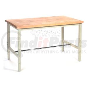 318900TN by GLOBAL INDUSTRIAL - Global Industrial 60 x 36 Adjustable Height Workbench Square Tube Leg - Birch Square Edge Tan