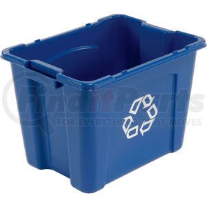 FG571473BLUE by RUBBERMAID - Rubbermaid&#174; Recycling Bin, 14 Gallon, Blue