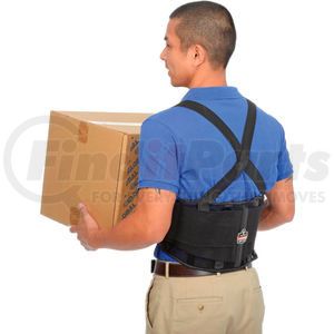 11382 by ERGODYNE - Ergodyne® ProFlex® 100 Economy Back Support W/Rubber Track Webbing, Small, Black
