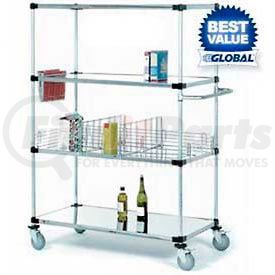 585116 by GLOBAL INDUSTRIAL - Nexel&#174; Stainless Steel Shelf Truck 36x18x92 1200 Pound Capacity