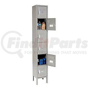 269696GY by GLOBAL INDUSTRIAL - Global Industrial&#153; Infinity&#174; Six Tier 6 Door Locker, 12"Wx18"Dx12"H, Gray, Assembled