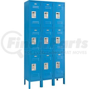 493424BL by GLOBAL INDUSTRIAL - Global Industrial&#153; Infinity&#174; Triple Tier 9 Door Locker, 12"Wx15"Dx24"H, Blue, Assembled