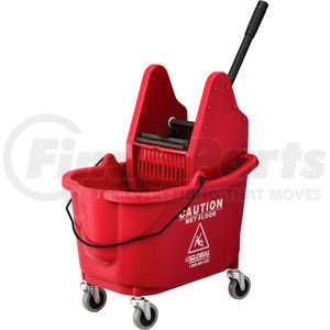 260595RD by GLOBAL INDUSTRIAL - Global Industrial&#153; Mop Bucket And Wringer Combo 38 Qt., Down Press, Red
