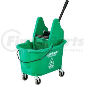 260595GN by GLOBAL INDUSTRIAL - Global Industrial&#153; Mop Bucket And Wringer Combo 38 Qt., Down Press, Green