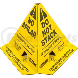 412402 by GLOBAL INDUSTRIAL - Global Industrial™ Trilingual "Do Not Stack" Pallet Cones - 50 Pack