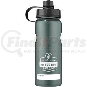 13152 by ERGODYNE - Ergodyne Chill-Its&#174; Plastic Wide Mouth Water Bottle, 1 Liter, Gray, 13152